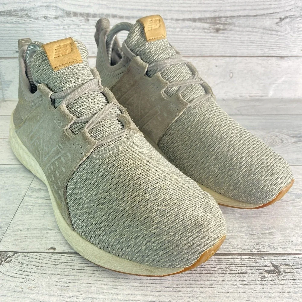 New Balance WCruzOG Womens Sneakers 10 Gray Knit Performance Athletic Shoes